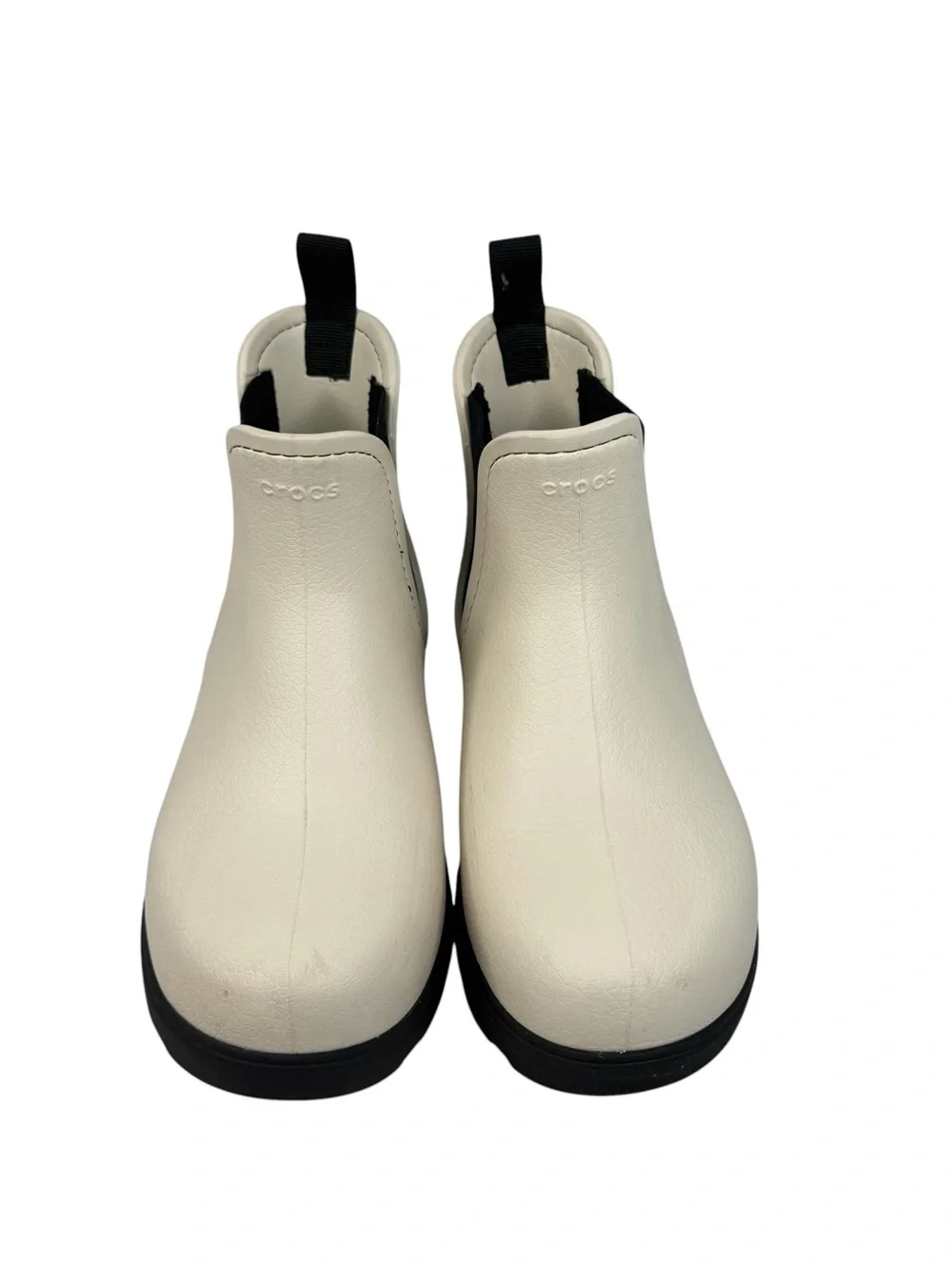 CROCS Dylan Chelsea Boot Creme Water Resistant Outdoor Rain Shoes Women’s Sz 8